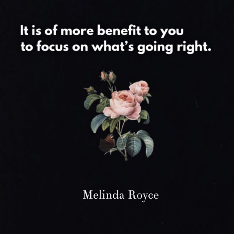Focus on what’s going right