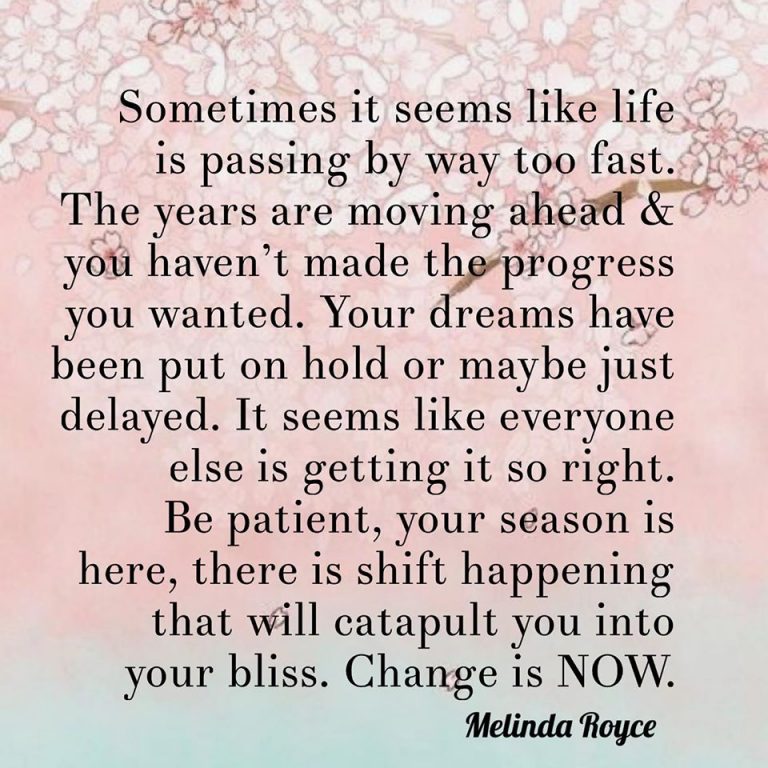 Right on time